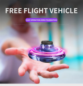Flynova Mini Drone LED UFO Type Flying Helicopter Spinner Fingertip Upgrade Flight Gyro Aircraft Toy Adult Kids Christmas Gift