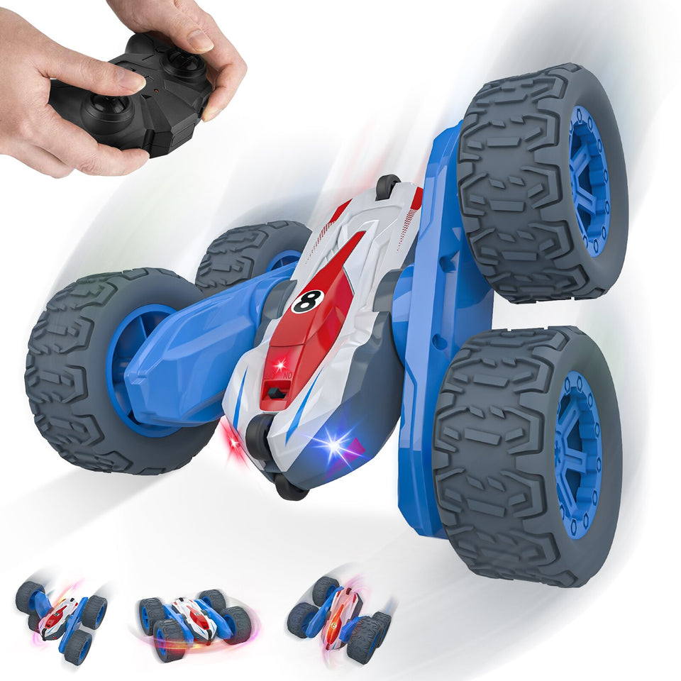 RC 4x4 Crawler Remote Control Car, 2.4G Radio 360° Flip RC Stunt Car Racing Vehicle Toys For Children with LED Light