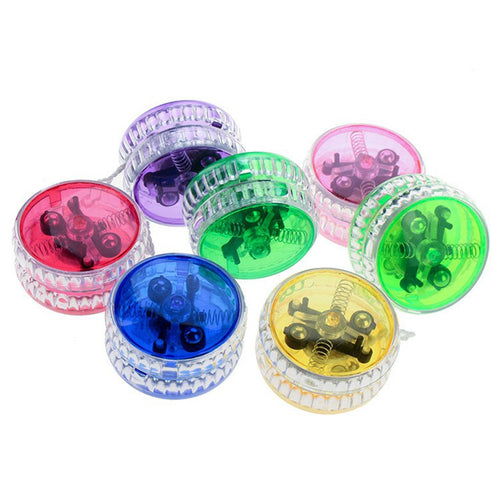 LED-blinkande YoYo-boll Klassisk barnkopplingsmekanism Magiska Yo-Yo-leksaker