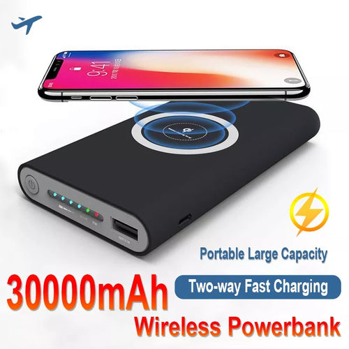 20000mAh Power Bank Portable Charging Poverbank Mobile Phone LED Mirror Back Power Bank External Battery Pack Powerbank